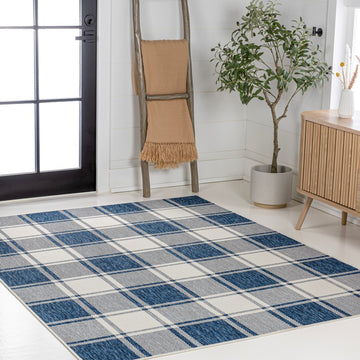 Sabine Traditional Farmhouse Bold Gingham Area Rug